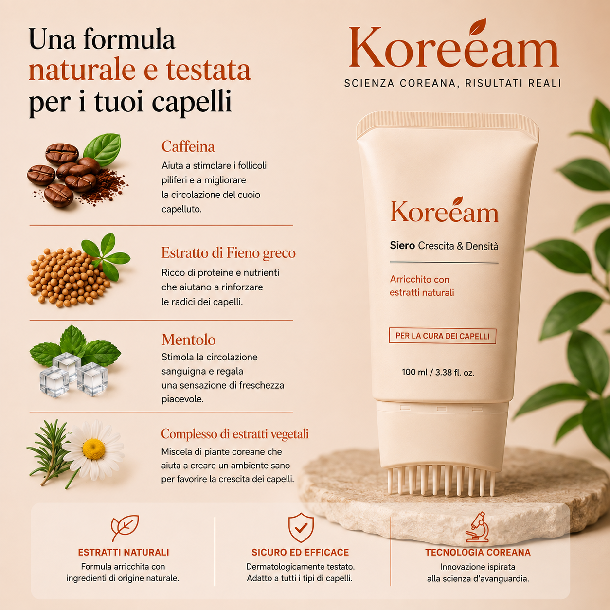 Siero per capelli Koreeam