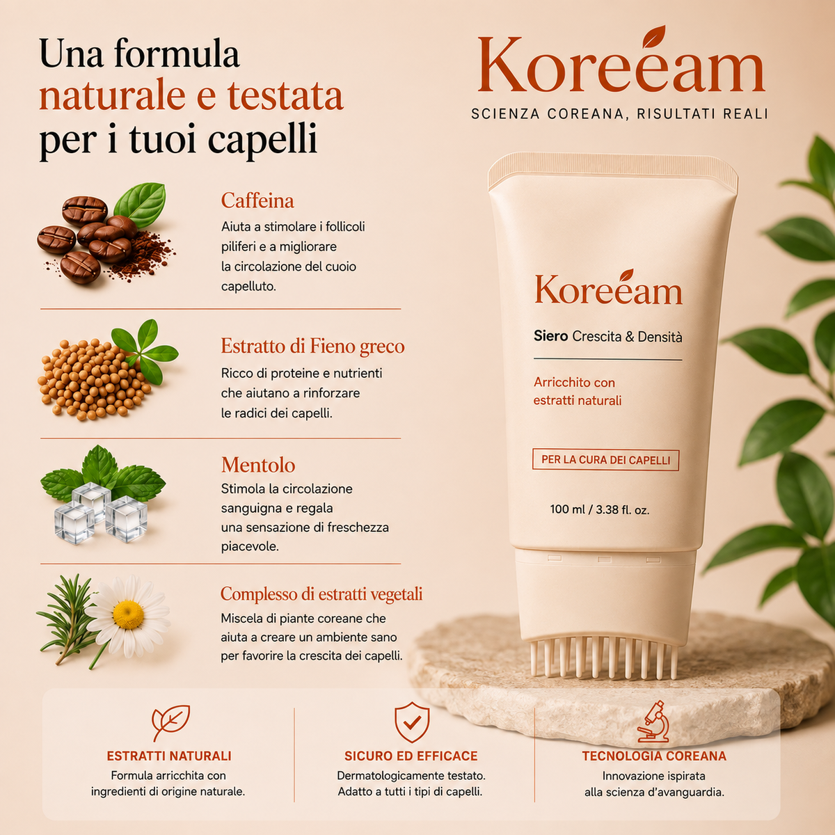 Siero per capelli Koreeam
