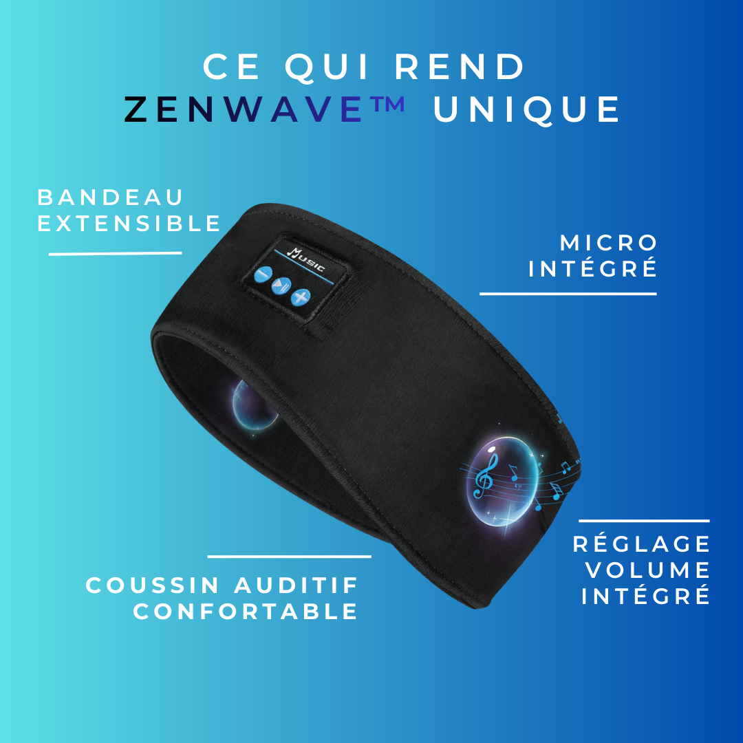 ZenWave™ – Le Bandeau Audio Confort+